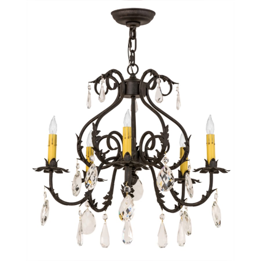 Meyda Tiffany Chantilly 5 Light 24" Wide Crystal Candle Style Chandelier