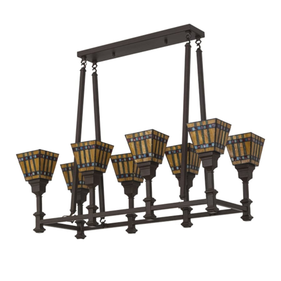 Meyda Tiffany Long Prairie Corn 8 Light 38" Wide Linear Chandelier