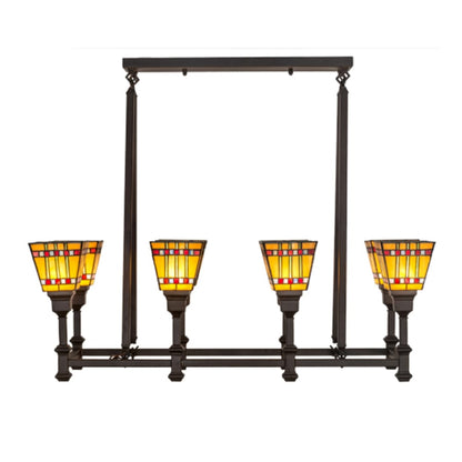 Meyda Tiffany Long Prairie Corn 8 Light 38" Wide Linear Chandelier