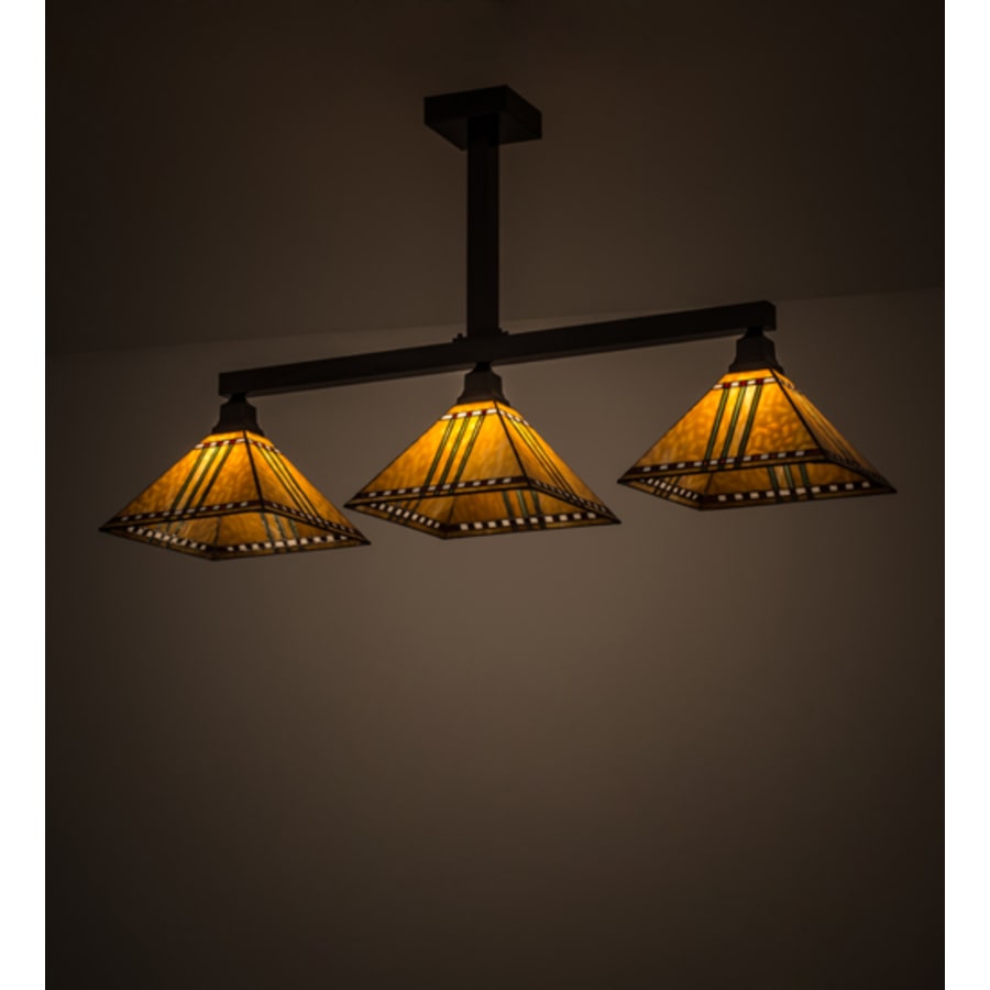 Meyda Tiffany Prairie Corn 3 Light 48" Wide Linear Pendant