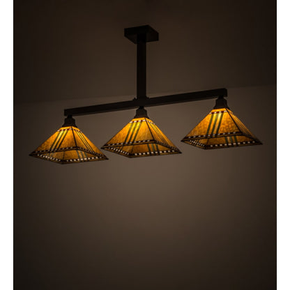 Meyda Tiffany Prairie Corn 3 Light 48" Wide Linear Pendant