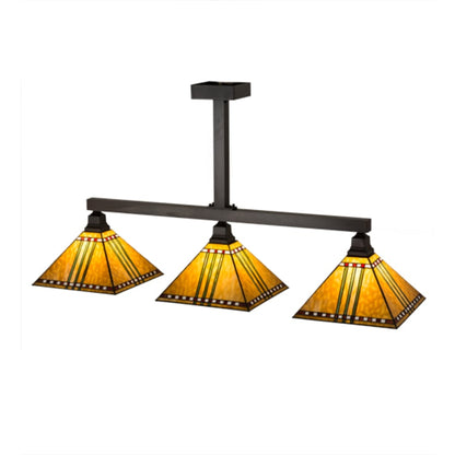 Meyda Tiffany Prairie Corn 3 Light 48" Wide Linear Pendant