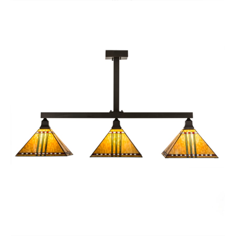 Meyda Tiffany Prairie Corn 3 Light 48" Wide Linear Pendant