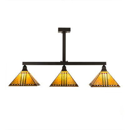 Meyda Tiffany Prairie Corn 3 Light 48" Wide Linear Pendant