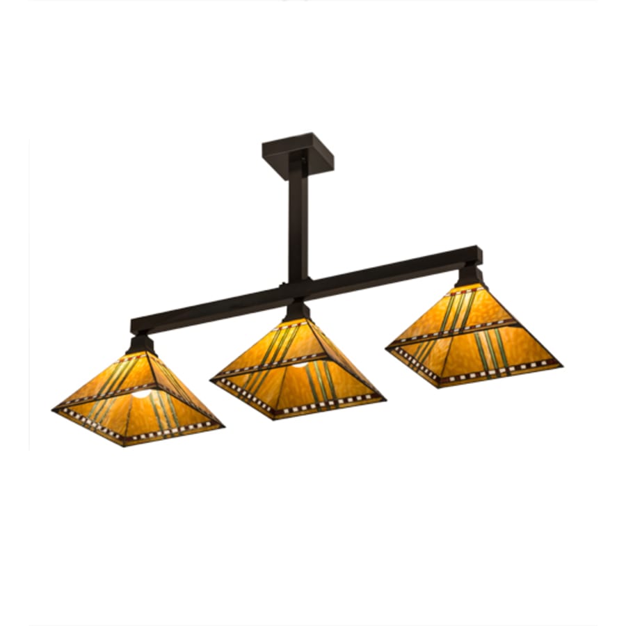 Meyda Tiffany Prairie Corn 3 Light 48" Wide Linear Pendant