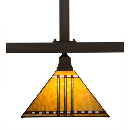 Meyda Tiffany Prairie Corn 3 Light 48" Wide Linear Pendant