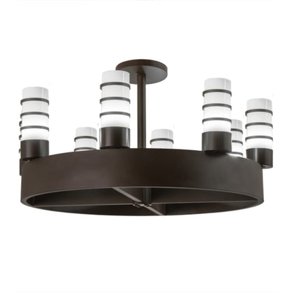 Meyda Tiffany Molle Cilindro 8 Light 48" Wide Semi-flush Ceiling Fixture