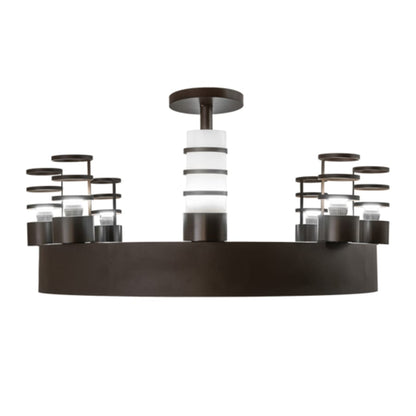 Meyda Tiffany Molle Cilindro 8 Light 48" Wide Semi-flush Ceiling Fixture
