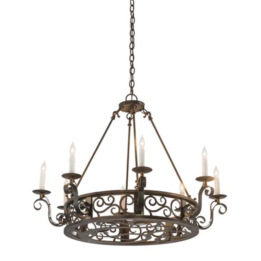 Meyda Tiffany Delano 8 Light 36" Wide Taper Candle Style Chandelier