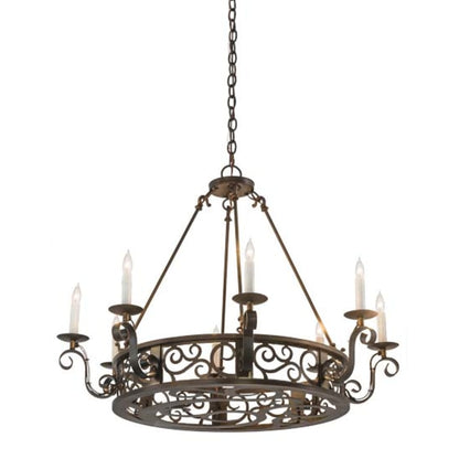 Meyda Tiffany Delano 8 Light 36" Wide Taper Candle Style Chandelier