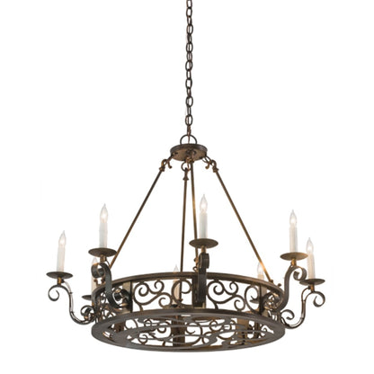 Meyda Tiffany Delano 8 Light 36" Wide Taper Candle Style Chandelier