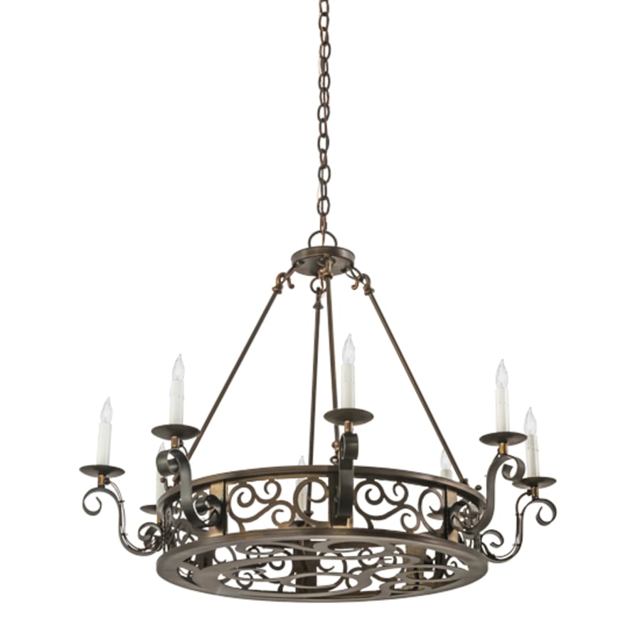 Meyda Tiffany Delano 8 Light 36" Wide Taper Candle Style Chandelier