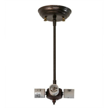 Meyda Tiffany Fleur-de-lis 4 Light 28" Wide Semi-Flush Bowl Ceiling Fixture - Copper Vein Finish