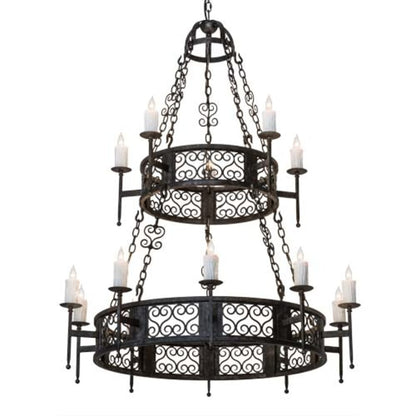 Meyda Tiffany Toscano 15 Light 48" Wide Taper Candle Style Chandelier