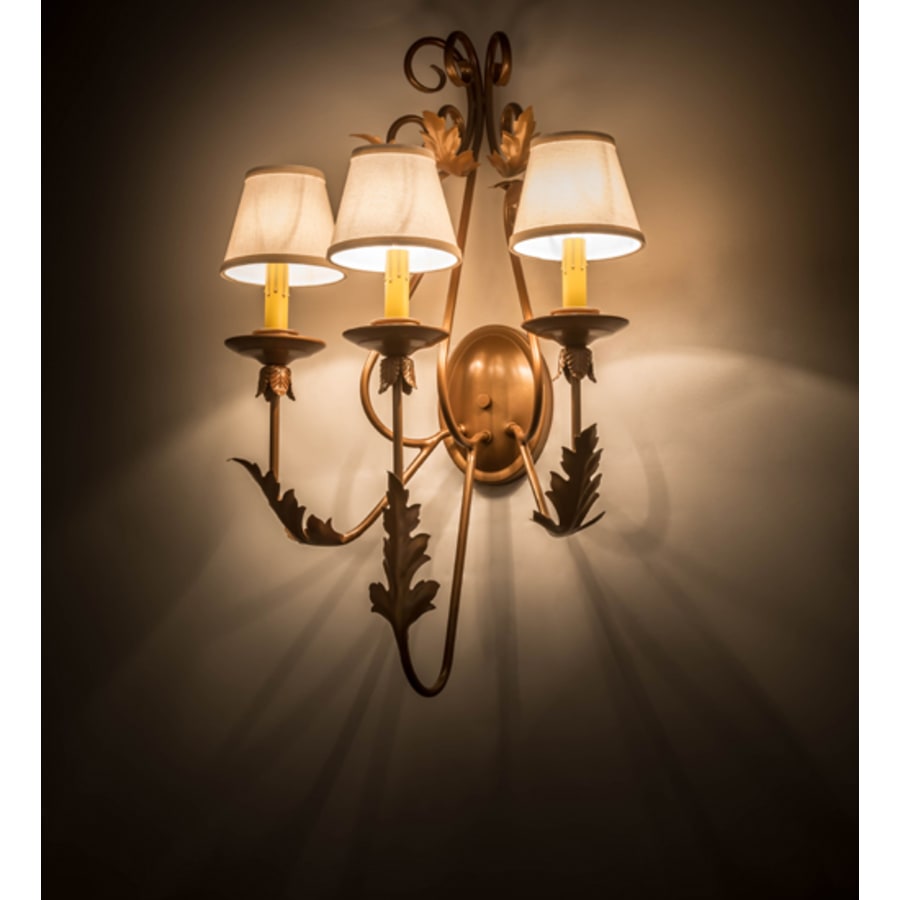 Meyda Tiffany French Elegance 3 Light 28" Tall Wall Sconce