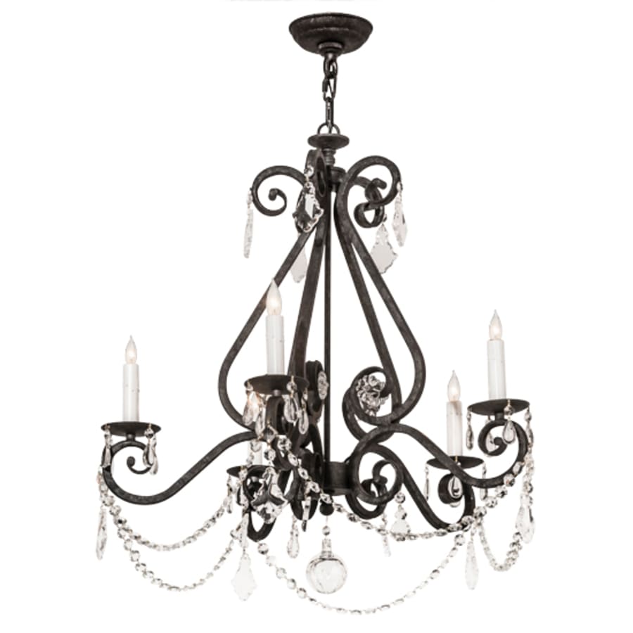 Meyda Tiffany Adrianna 5 Light 26" Wide Crystal Candle Style Chandelier