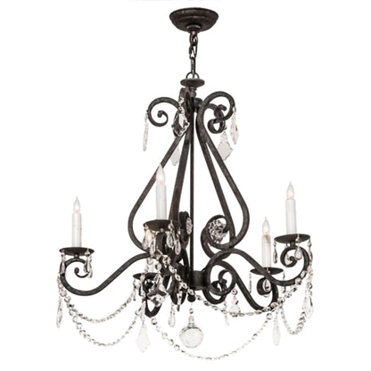 Meyda Tiffany Adrianna 5 Light 26" Wide Crystal Candle Style Chandelier