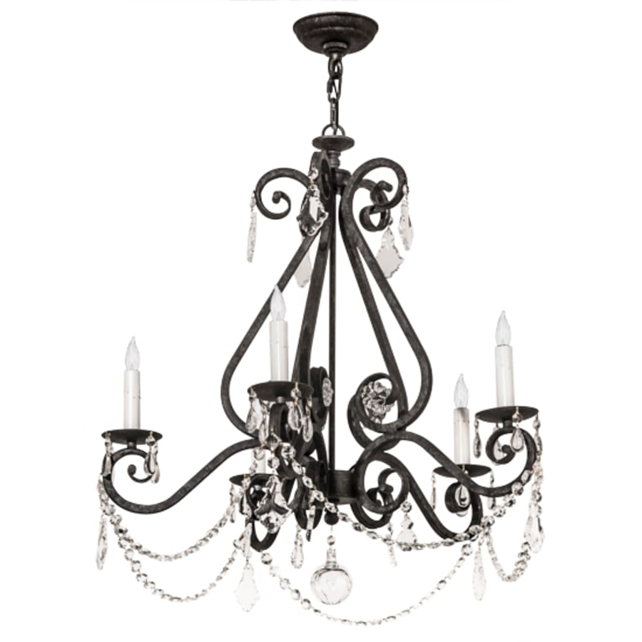 Meyda Tiffany Adrianna 5 Light 26" Wide Crystal Candle Style Chandelier