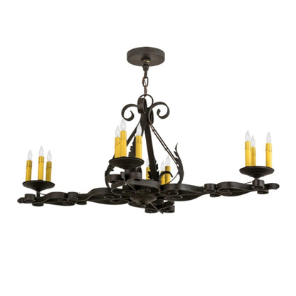 Meyda Tiffany Elianna 12 Light 42" Wide Taper Candle Linear Chandelier