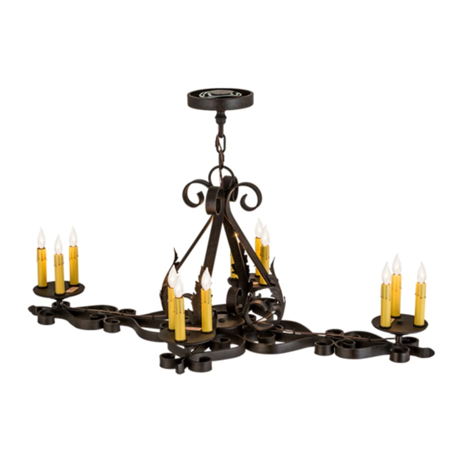 Meyda Tiffany Elianna 12 Light 42" Wide Taper Candle Linear Chandelier