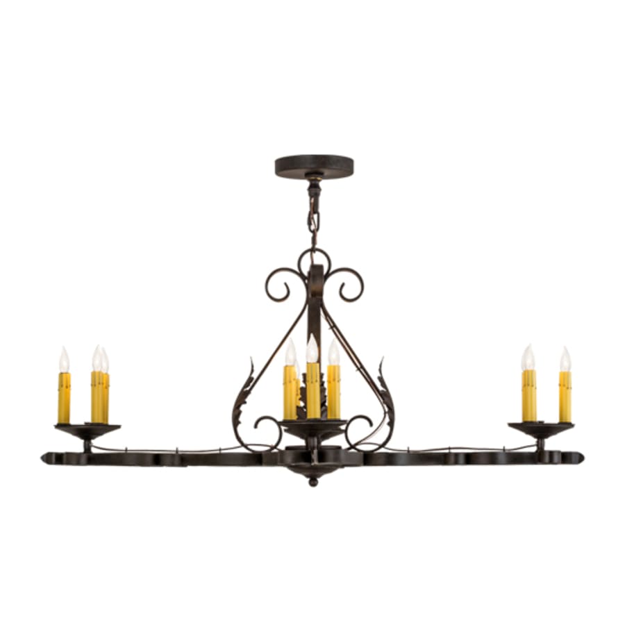 Meyda Tiffany Elianna 12 Light 42" Wide Taper Candle Linear Chandelier