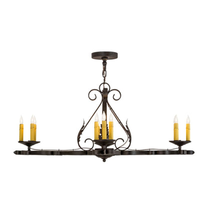 Meyda Tiffany Elianna 12 Light 42" Wide Taper Candle Linear Chandelier