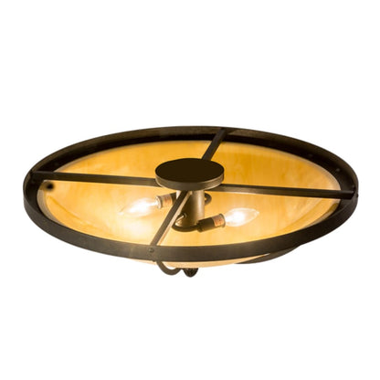 Meyda Tiffany Dominga 2 Light 24" Wide Flush Mount Bowl Ceiling Fixture