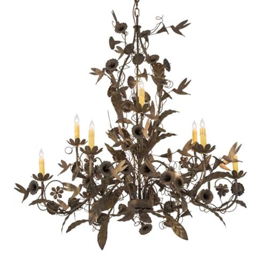 Meyda Tiffany Le Printemps 9 Light 36" Wide Taper Candle Style Chandelier