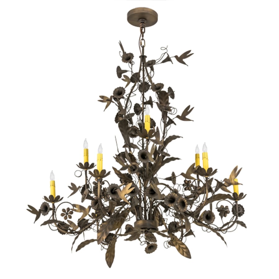 Meyda Tiffany Le Printemps 9 Light 36" Wide Taper Candle Style Chandelier