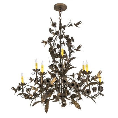 Meyda Tiffany Le Printemps 9 Light 36" Wide Taper Candle Style Chandelier