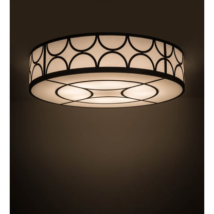 Meyda Tiffany Revival Deco Cilindro 8 Light 60" Wide Semi-Flush Drum Ceiling Fixture