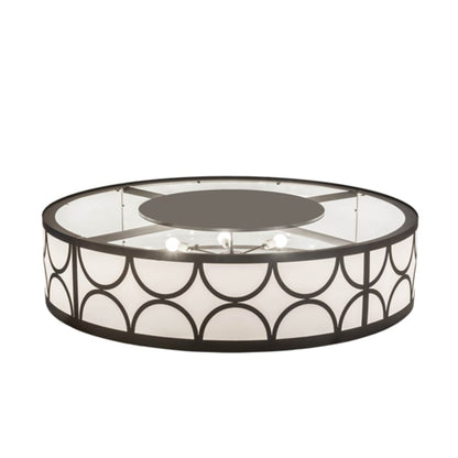 Meyda Tiffany Revival Deco Cilindro 8 Light 60" Wide Semi-Flush Drum Ceiling Fixture