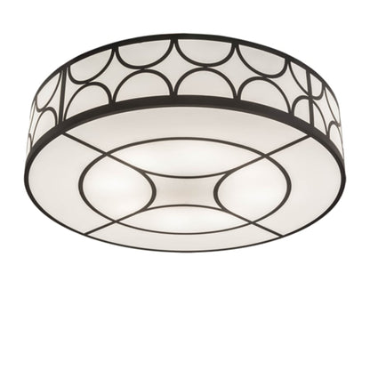 Meyda Tiffany Revival Deco Cilindro 8 Light 60" Wide Semi-Flush Drum Ceiling Fixture