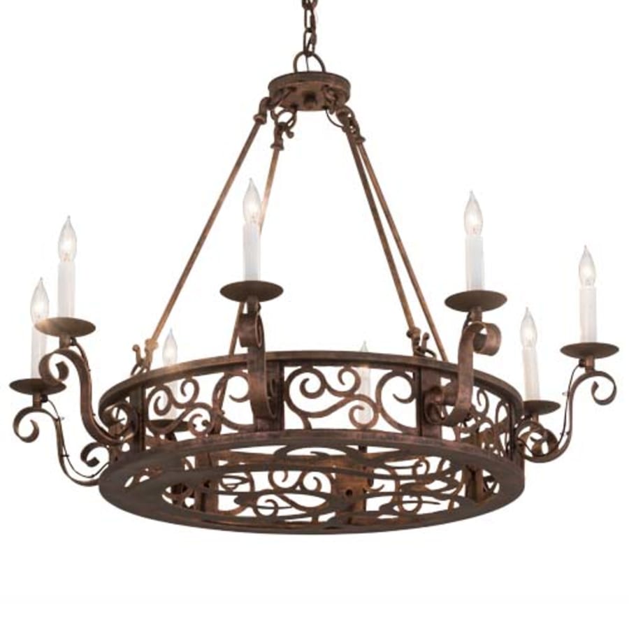 Meyda Tiffany Delano 8 Light 36" Wide Taper Candle Style Chandelier