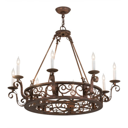 Meyda Tiffany Delano 8 Light 36" Wide Taper Candle Style Chandelier