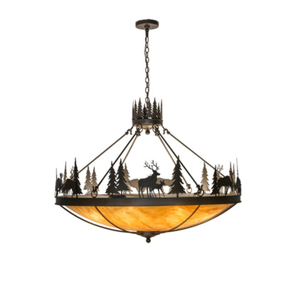 Meyda Tiffany Deer Family 8 Light 48" Wide Pendant