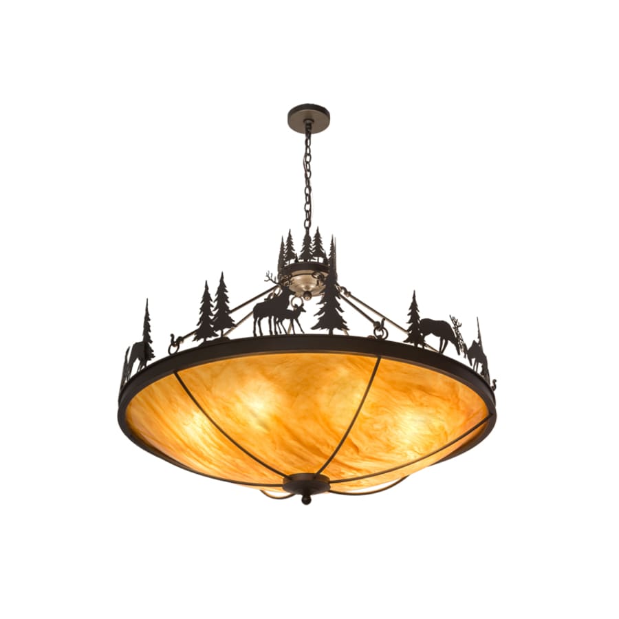 Meyda Tiffany Deer Family 8 Light 48" Wide Pendant