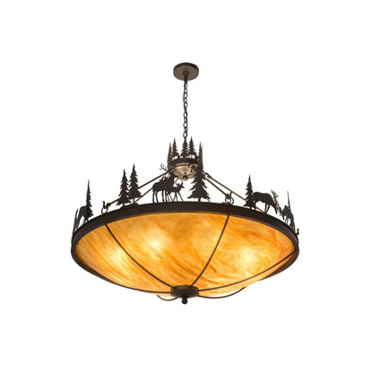 Meyda Tiffany Deer Family 8 Light 48" Wide Pendant