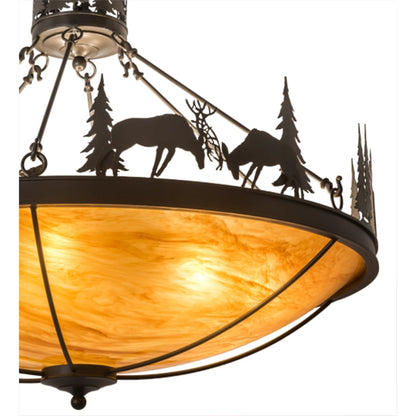 Meyda Tiffany Deer Family 8 Light 48" Wide Pendant