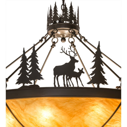 Meyda Tiffany Deer Family 8 Light 48" Wide Pendant
