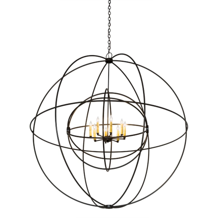 Meyda Tiffany Atom Enerjisi 8 Light 60" Wide Taper Candle Globe Chandelier
