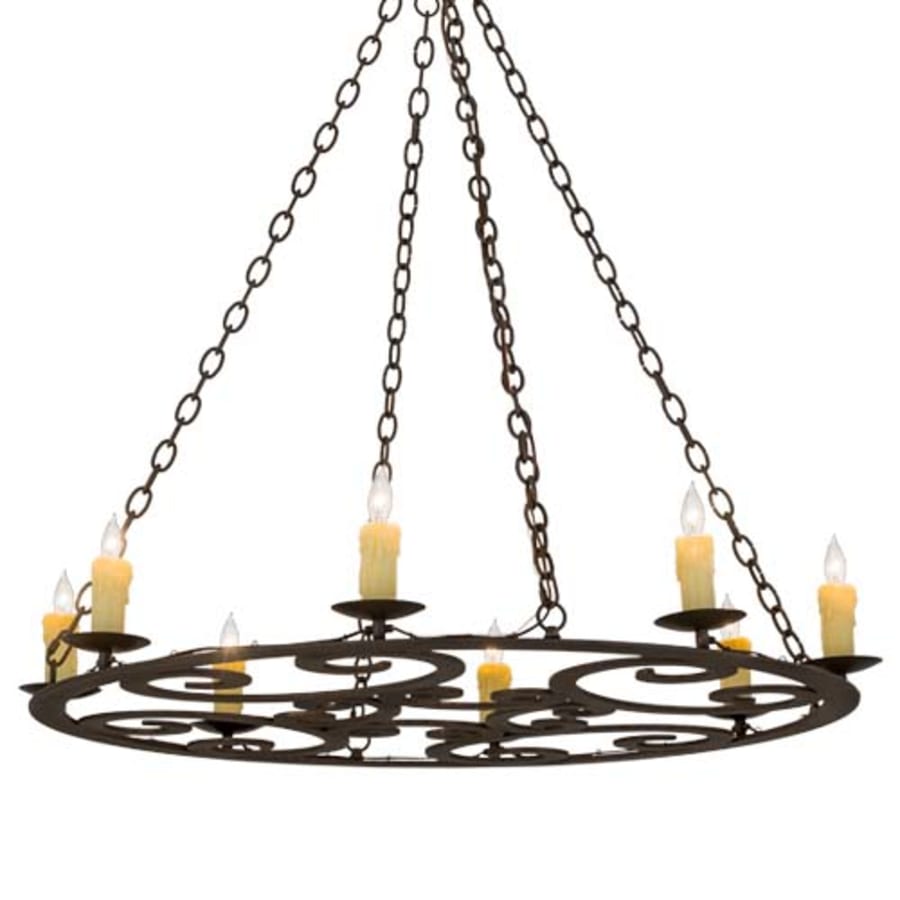 Meyda Tiffany Ashley 8 Light 42" Wide Taper Candle Style Chandelier