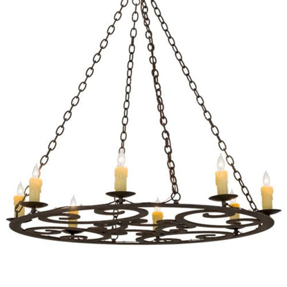 Meyda Tiffany Ashley 8 Light 42" Wide Taper Candle Style Chandelier