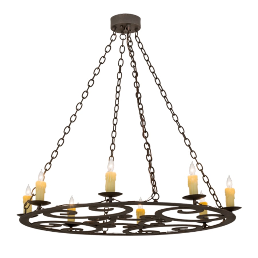 Meyda Tiffany Ashley 8 Light 42" Wide Taper Candle Style Chandelier