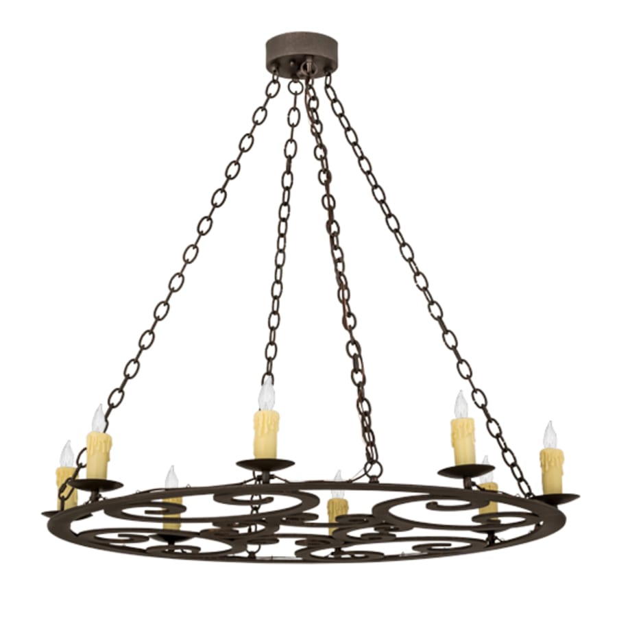 Meyda Tiffany Ashley 8 Light 42" Wide Taper Candle Style Chandelier