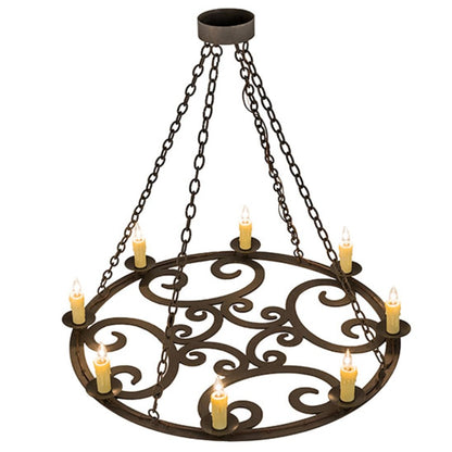 Meyda Tiffany Ashley 8 Light 42" Wide Taper Candle Style Chandelier