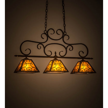 Meyda Tiffany Bandolei 3 Light 42" Wide Linear Pendant