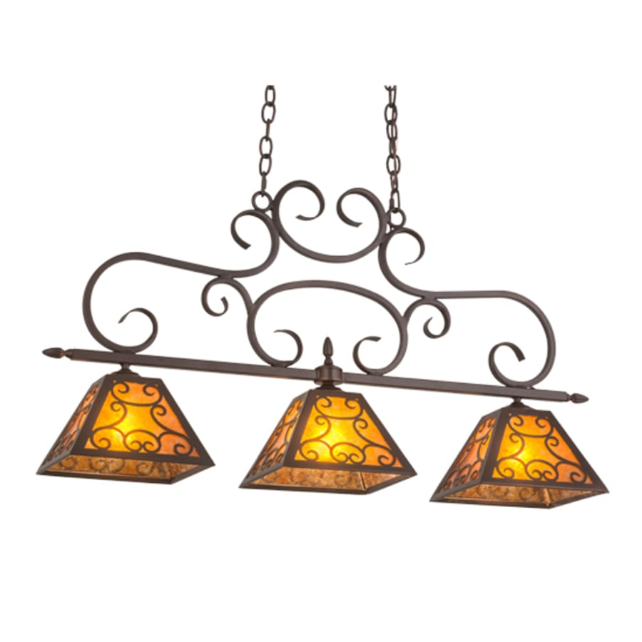 Meyda Tiffany Bandolei 3 Light 42" Wide Linear Pendant