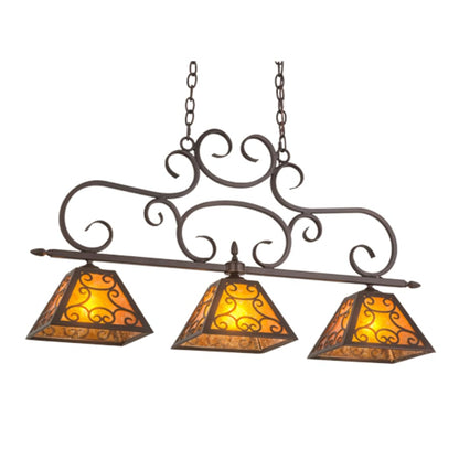 Meyda Tiffany Bandolei 3 Light 42" Wide Linear Pendant