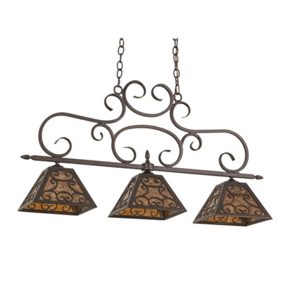 Meyda Tiffany Bandolei 3 Light 42" Wide Linear Pendant